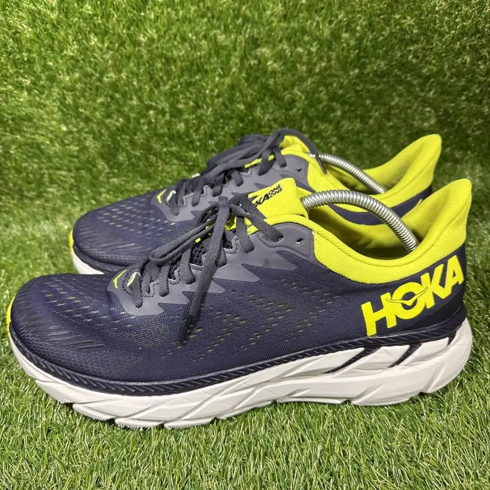 Hoka One One Clifton 7 Mens Size 13 Navy Blue Athletic Running Shoes Sneakers - Picture 3 of 12